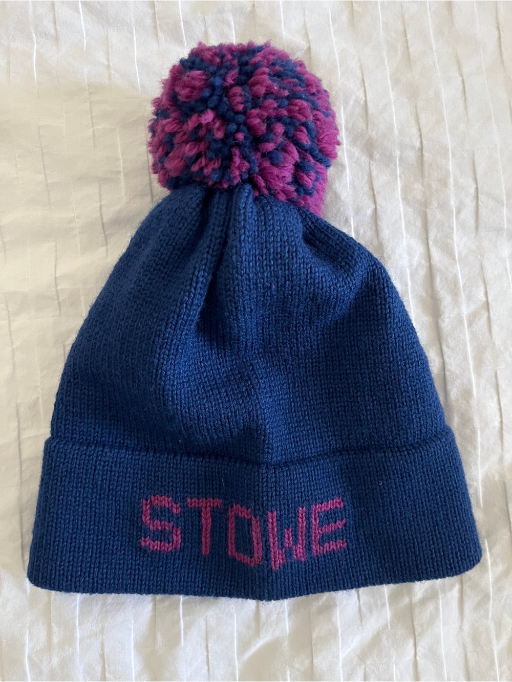 ❄️ Vintage Stowe Vermont Ski Beanie Pom Pom Hat | Bon-W Originals Wool Blend